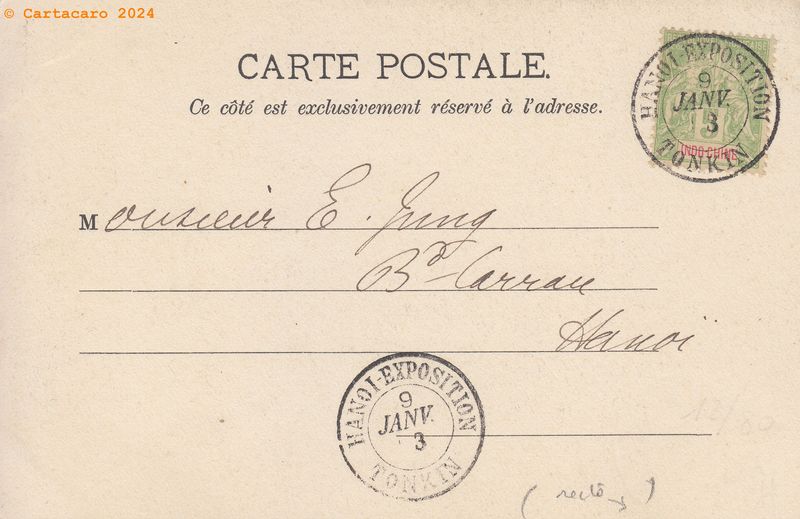 Exposition Hanoï 9 janvier 1903 - Courses de chevaux