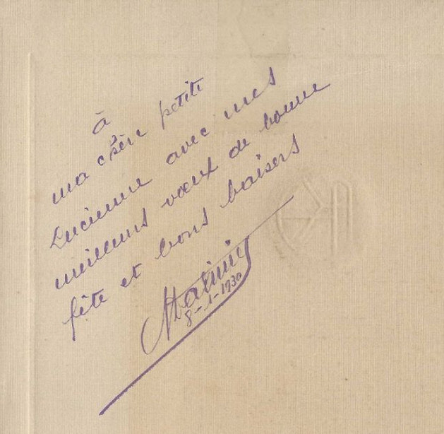 Dedicae et date 8 janvier 1930 - Huong Ky Hanoi