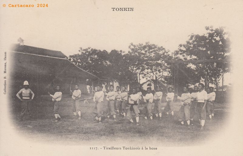Tonkin - Tirailleurs tonkinois à la Boxe - Moreau 1117
