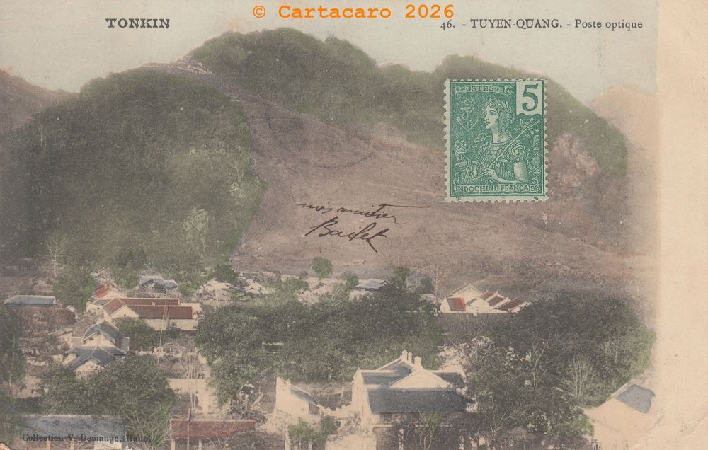 Tonkin- Tuyen Quang - Poste optique Demange 46 couleur @43xx #6827