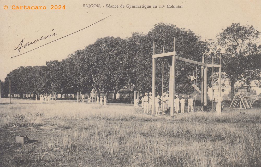 Cochinchine - Saigon - Séance de Gymnastique au 11° Colonial - Inconnu 