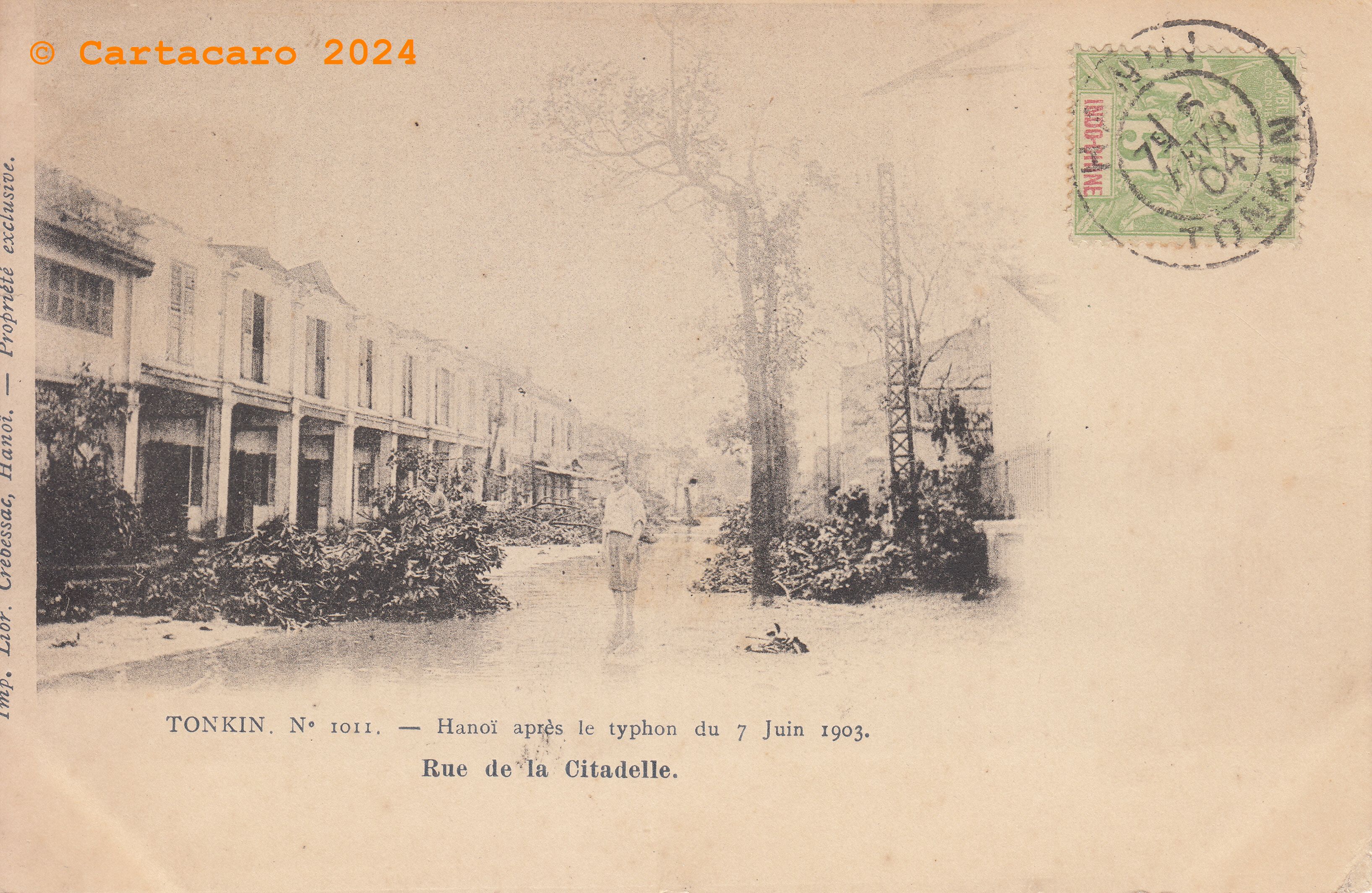 Tonkin - Hanoi Vue du petit lac et de la pagode du pinceau Crebessac 1001 - @xxx #4866