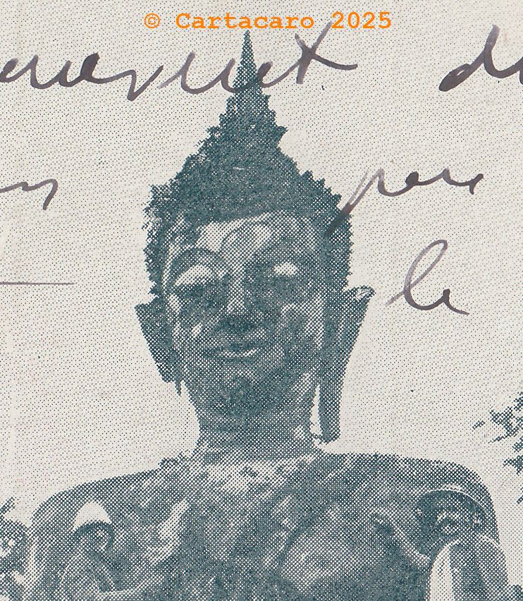 Laos - Dans la brousse - Bouddha - tête, oreilles #5558