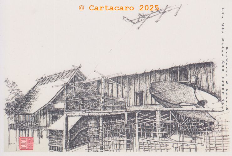 Laos, Sense of Place 2019, Habitation rurale avec parabole