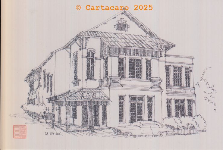 Laos, Sense of Place 2019, Maison moderne de notables, voiture