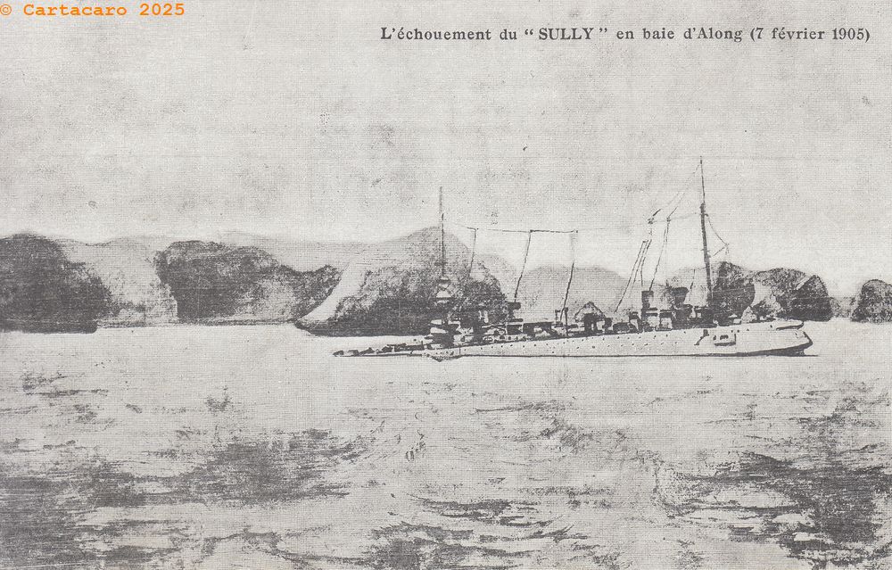 Tonkin - Echouement du "Sully" en baie d'Along 17 février 1905 @2295 #6031