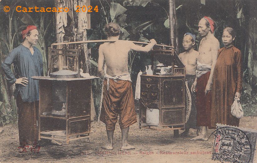 Cochinchine - Saïgon - Restaurateur ambulant - Dieulefils colorisée 910 @4174 #5209