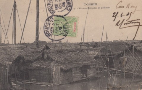 Tonkin - Maisons flottantes en paillotes - 1905 - Moreau 343 -@xxx #575 - JPEG - 60.8 ko - 480×303 px