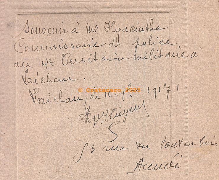 Au dos une inscription manuscrite Photographie de Yon Tchuong Un notable vietnamien #5592 